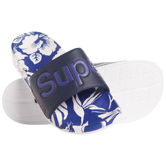 Superdry AOP BEACH SLIDE mu ke natika e plava Intersport