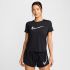 Nike W NK ONE SWOOSH HBR DF SS TOP, ženska majica za trčanje, crna