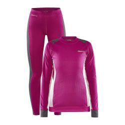 Craft CORE DRY BASELAYER SET W, donje rublje žensko set, roza