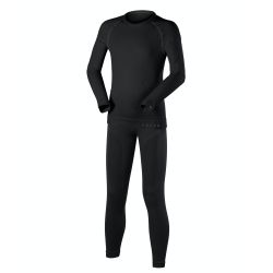 Falke MW SKIING KIDS SET TIGHT FIT, dječje donje rublje set, crna