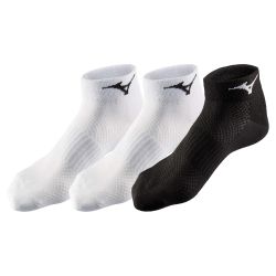 Mizuno TRAINING MID 3P, muške čarape za trčanje, bijela