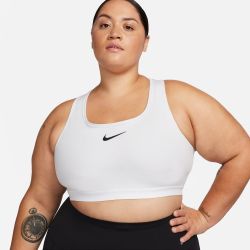 Nike W NK DF SWSH HGH SPT BRA, ženski sportski top, bijela