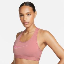 Nike W NK DF SWSH PDED HBR BRA, ženski sportski top, roza