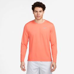 Nike M NK DF UV MILER TOP LS, muška majica za trčanje, narančasta
