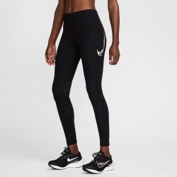 Nike W NK DF FAST MR 7/8 TIGHT SW, ženske tajice za trčanje, crna
