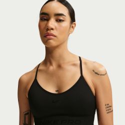 Nike W NP DF SMLS LS BRA, ženski sportski top, crna