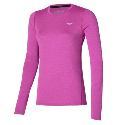 Mizuno IMPULSE CORE LS TEE, ženska majica za trčanje, roza