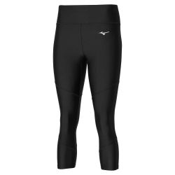Mizuno IMPULSE CORE 3/4 TIGHT, ženske tajice za trčanje, crna