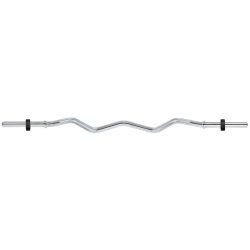 Energetics CURLED BAR 120CM (30MM) CLIP, palica uteg.zavinuta, srebrna