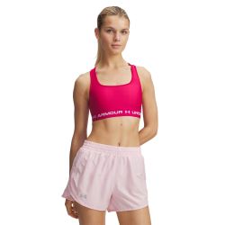 Under Armour CROSSBACK MID BRA, ženski sportski top, roza