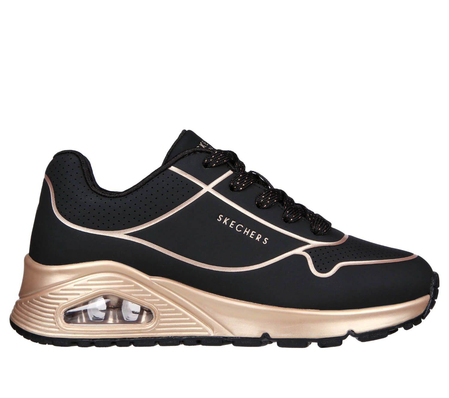 Skechers UNO GEN1 COOL HEELS djecje tenisice za slobodno vrijeme crna Intersport
