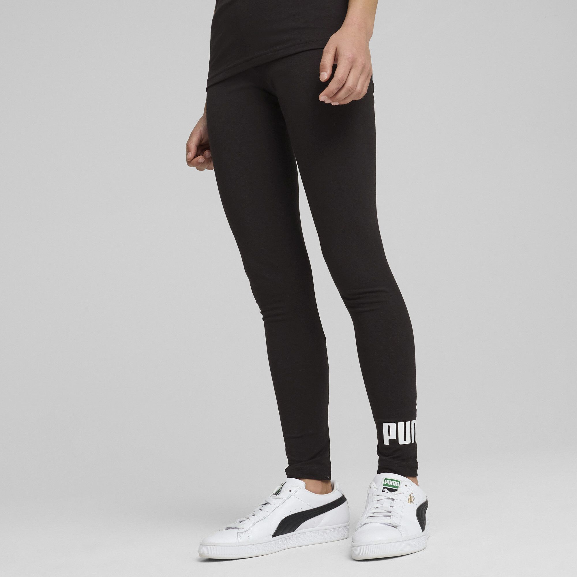 Puma ESS NO. 1 LOGO LEGGINGS G, dječje tajice, crna