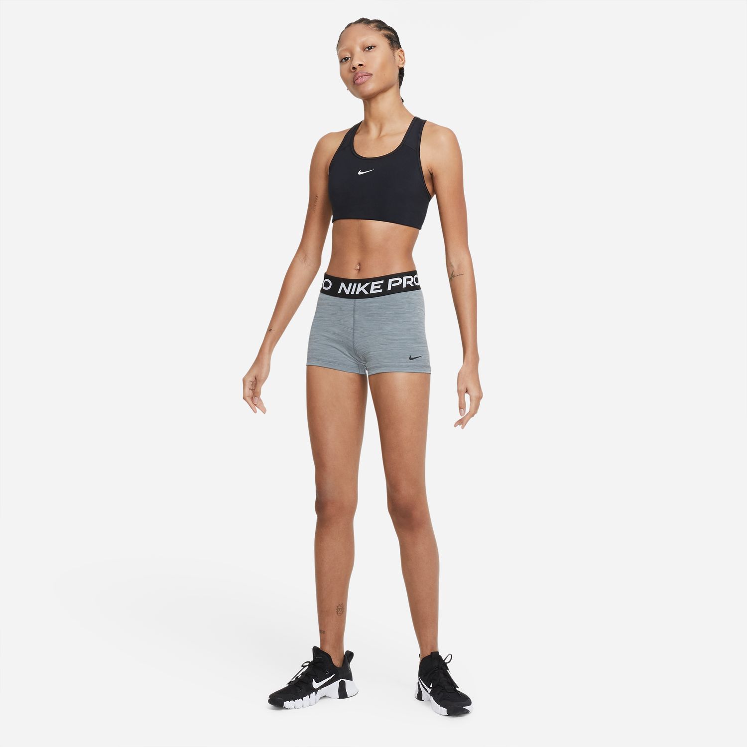 Nike W NP 365 SHORT 3IN enske tajice za fitnes siva Intersport