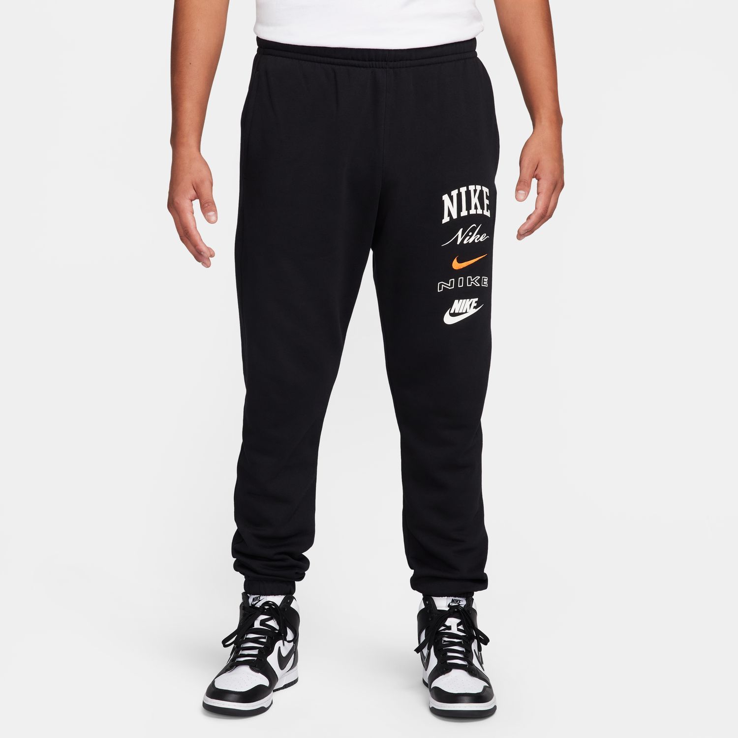 Nike M NK CLUB BB CF PANT STACK GX, muške hlače, crna