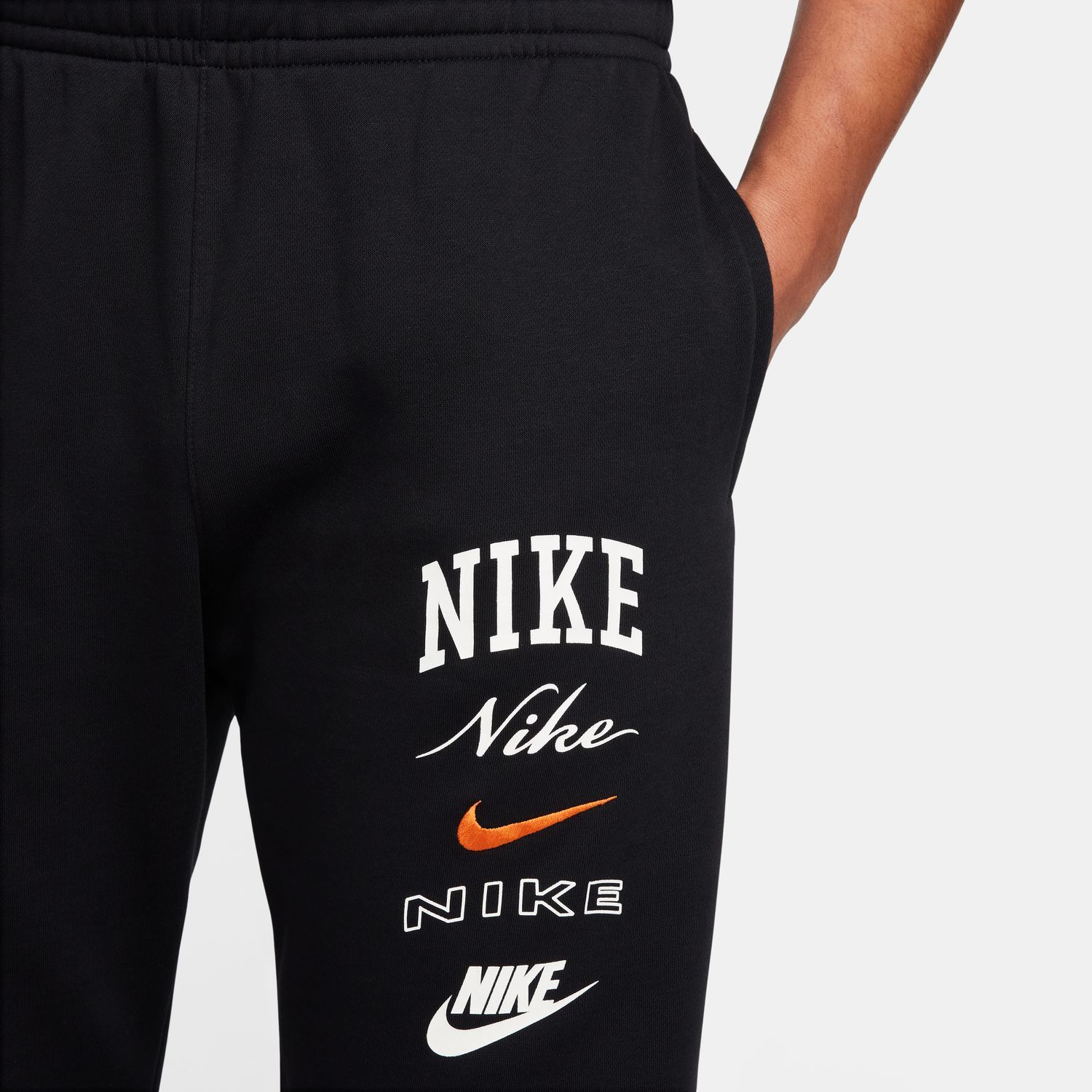 Nike M NK CLUB BB CF PANT STACK GX, muške hlače, crna