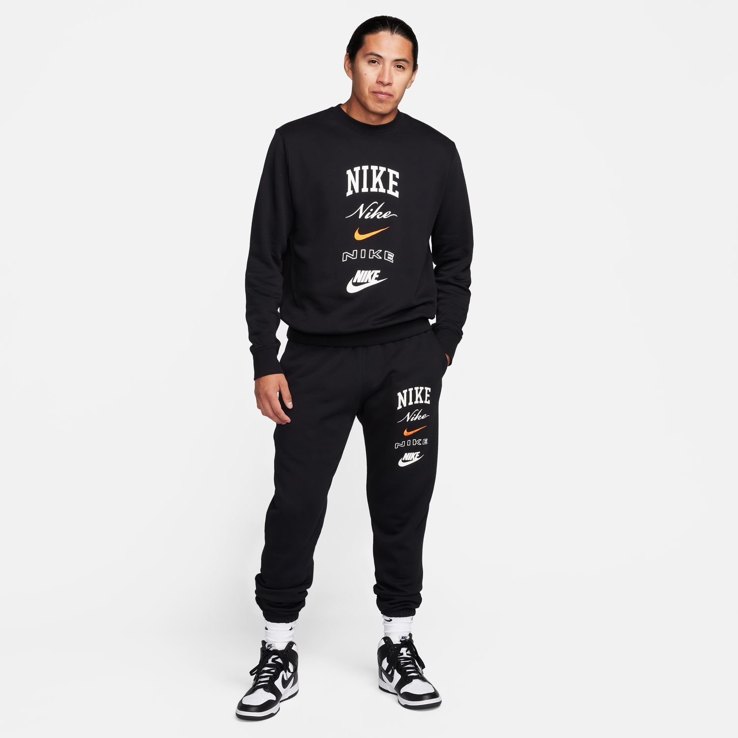 Nike M NK CLUB BB CF PANT STACK GX, muške hlače, crna