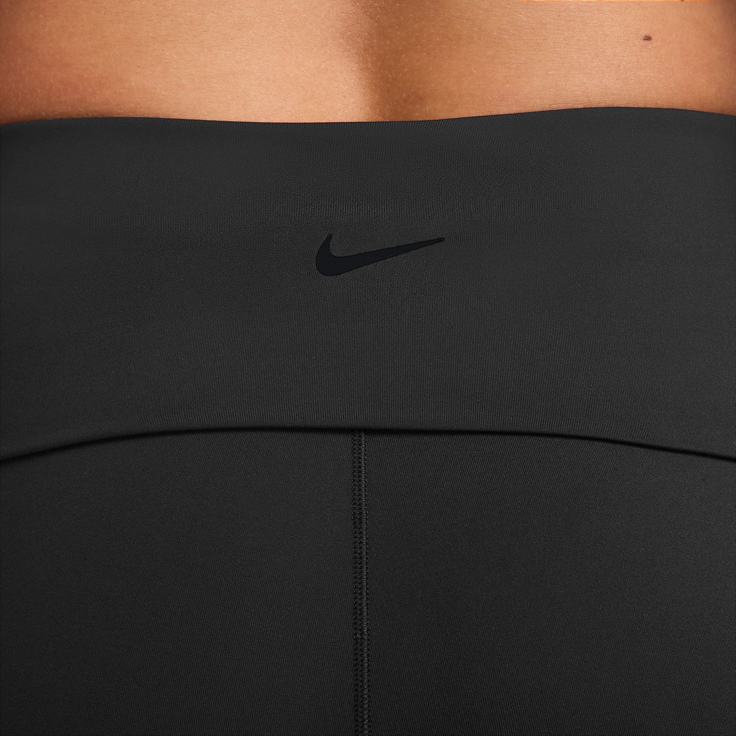 Nike W NK DF ONE HR FLDOVR PANT, ženske fitnes hlače, crna