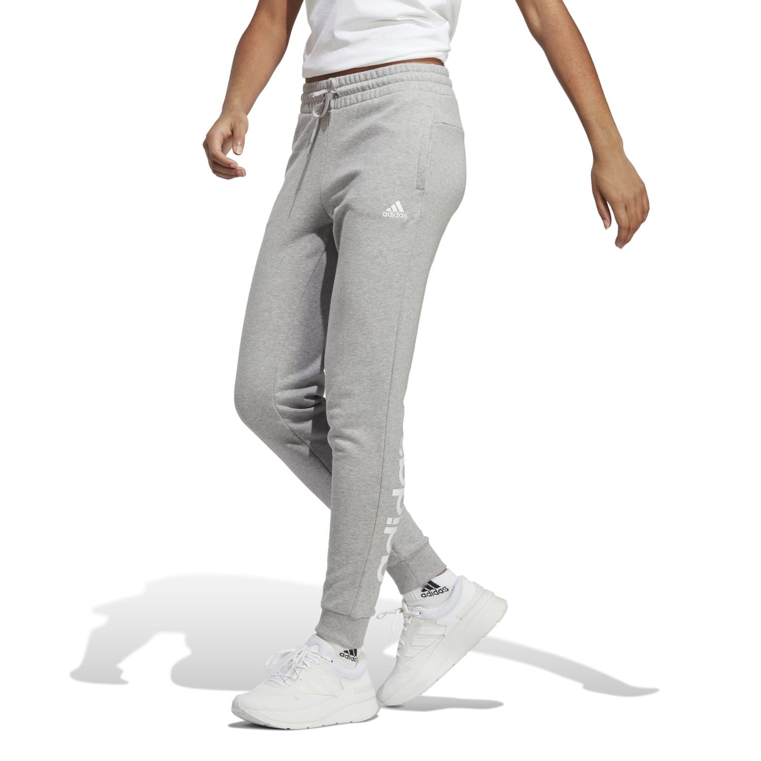 Adidas W LIN FT CF PT, ženske hlače, siva