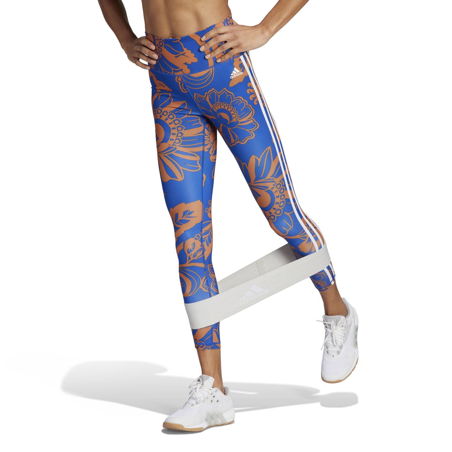 Adidas FARM LEGGINGS enske tajice za fitnes plava Intersport