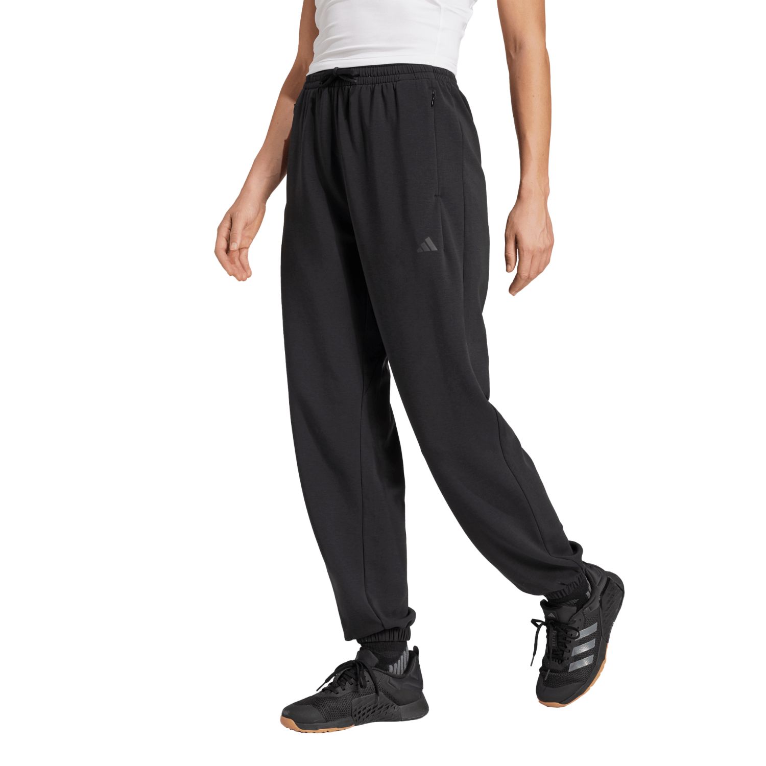Adidas D4T KNIT PANT, ženske fitnes hlače, crna