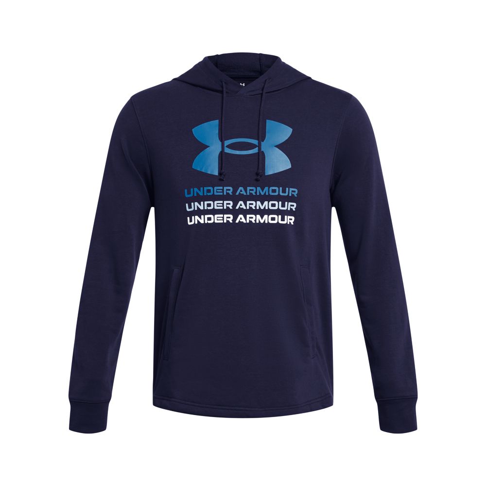Under Armour RIVAL TERRY GRAPHIC HOOD mu ki pulover plava