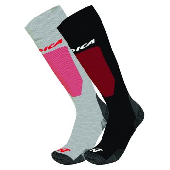 Nordica UNI 2-PACK, muške skijaške čarape, crna