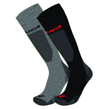 Nordica UNI 2-PACK, muške skijaške čarape, siva