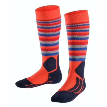 Falke SK2 STRIPE KIDS, dječje skijaške čarape, narančasta