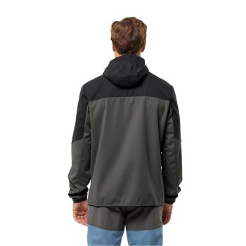 Jack Wolfskin FELDBERG HOODY M, muška majica za planinarenje, crna