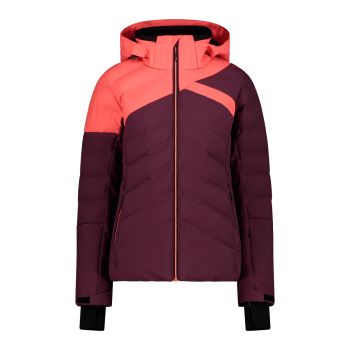 CMP WOMAN JACKET ZIP HOOD, ženska skijaška jakna, crvena