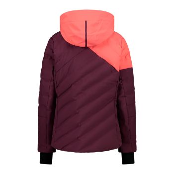 CMP WOMAN JACKET ZIP HOOD, ženska skijaška jakna, crvena