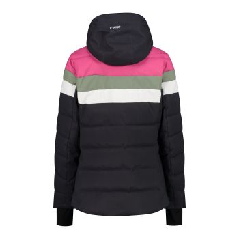 CMP WOMAN JACKET ZIP HOOD, ženska skijaška jakna, crna