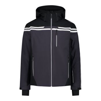 CMP MAN JACKET ZIP HOOD, muška skijaška jakna, crna