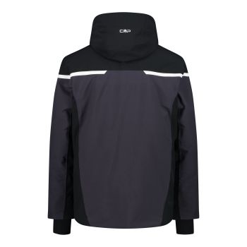 CMP MAN JACKET ZIP HOOD, muška skijaška jakna, crna