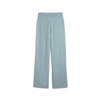Puma WARDROBE ESS RELAXED WIDE LEG SWEATPANTS TR G, dječje hlače, zelena
