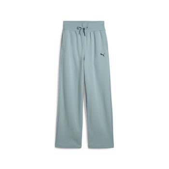Puma WARDROBE ESS RELAXED WIDE LEG SWEATPANTS TR G, dječje hlače, zelena