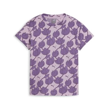 Puma ESS+ BLOSSOM AOP TEE G, dječjamajica, roza