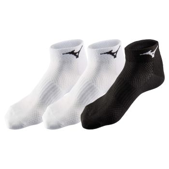 Mizuno TRAINING MID 3P, muške čarape za trčanje, bijela