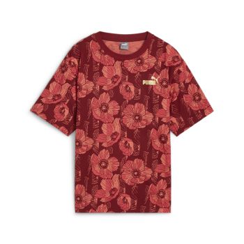 Puma ESS+ CLASS ACT AOP TEE, ženska majica, crvena