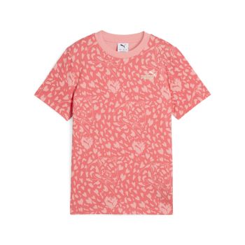 Puma FLAMING LOVE AOP TEE G, dječja majica, roza