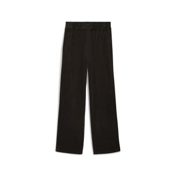 Puma ESS ELEVATED VELOUR RIB STRAIGHT LEG PANT, ženske hlače, crna