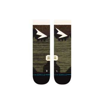 Stance WOOL CREW, muške planinarske čarape, zelena