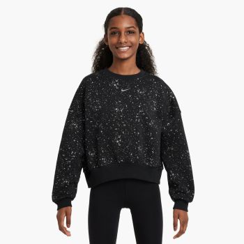 Nike G NSW CLUB FLC BXY CRW SHNE, dječi pulover, crna