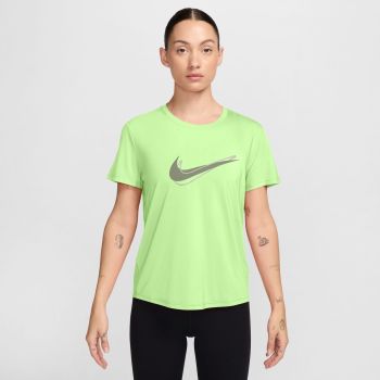 Nike W NK ONE SWSH HBR DF SS TOP, ženska majica za trčanje, zelena