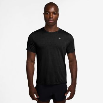 Nike M NK DF BREATHE MILER SS TOP, muška majica za trčanje, crna