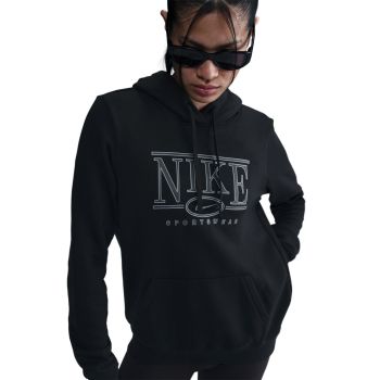 Nike W NSW CLUB FLC STD GX HDY, ženski pulover, crna