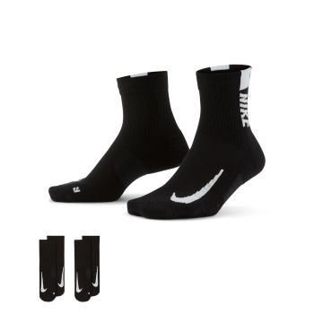 Nike U NK MLTPLIER ANKLE 2PR, muške čarape za trčanje, crna