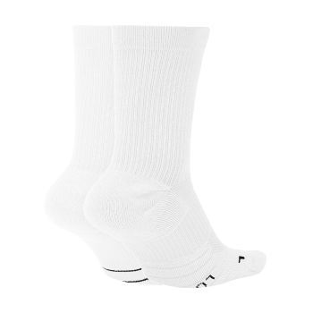 Nike U NK MLTPLIER CRW 2PR, muške čarape za trčanje, bijela