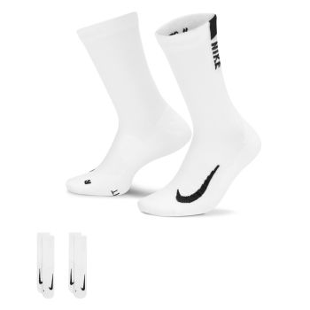 Nike U NK MLTPLIER CRW 2PR, muške čarape za trčanje, bijela