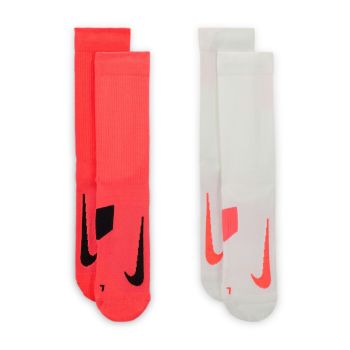 Nike U NK MLTPLIER CRW 2PR, muške čarape za trčanje, crvena